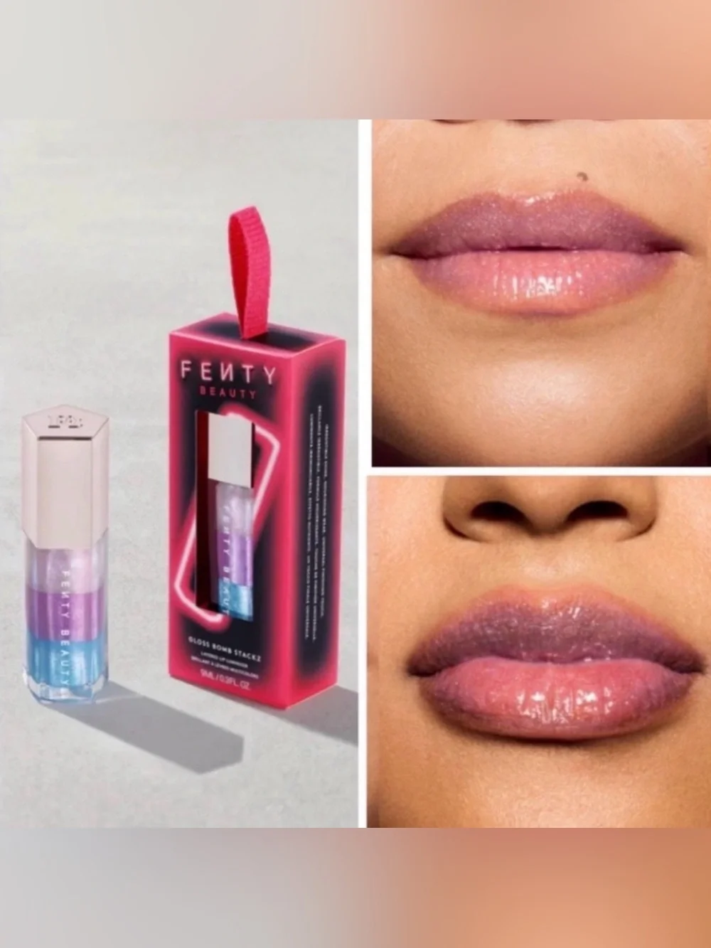Fenty Beauty GLOSS BOMB STACKZ LAYERED LIP LUMINIZER in Unicorn Blizzard NIB